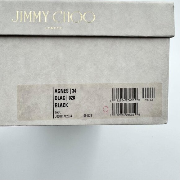 JIMMY CHOO Agnes Pointed-Toe Pumps in Black Lace - Picture 11 of 12